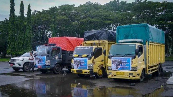 5 Truk Berisi Bantuan Dikirim Pemkab Dharmasraya untuk Penyintas Banjir Agam