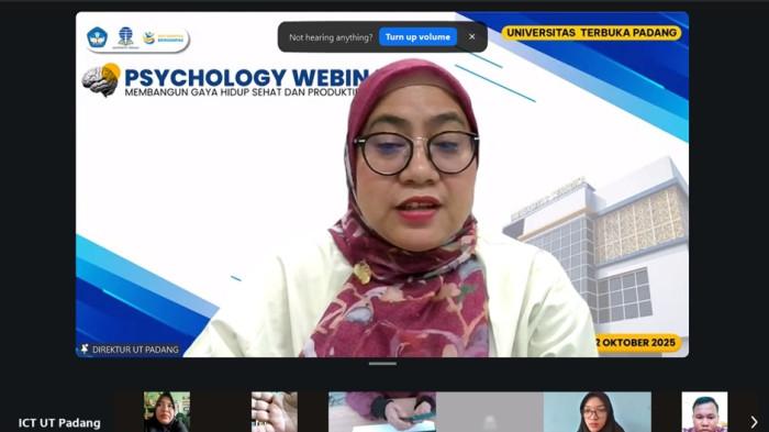UT Padang Gelar Webinar Psikologi: Membangun Gaya Hidup Sehat dan Produktif