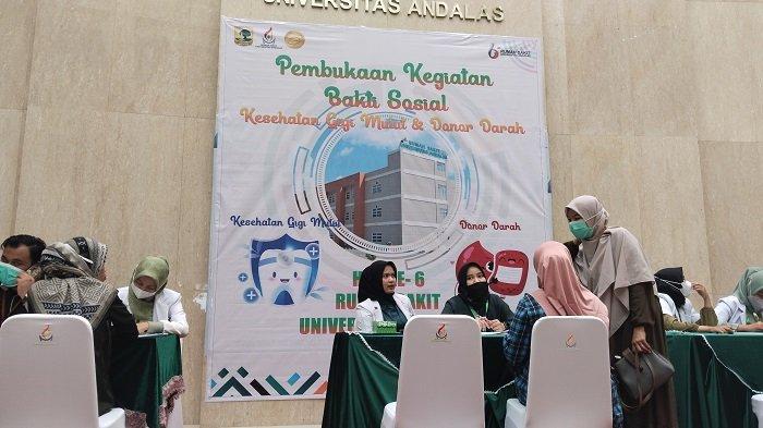 Rayakan HUT ke-6, Rumah Sakit Unand Gelar Baksos Kesehatan Gigi Mulut dan Donor Darah
