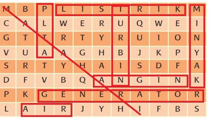 Carilah! Kata Secara Menurun, Mendatar dan Diagonal: Jawabannya Ragam Energi Alternatif