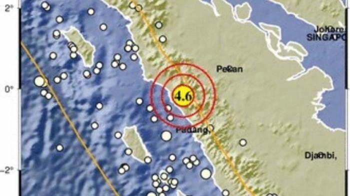 GEMPA DI AGAM- Gempa dengan kekuatan 4,6 mengguncang Kabupaten Agam, Sumatera Barat, Minggu (28/12/2025) pukul 09.11 WIB.