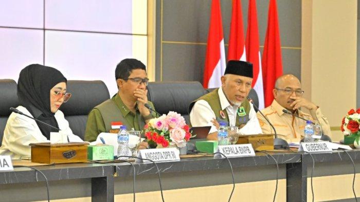 Gelar Rakor dengan BNPB, Gubernur Mahyeldi Usulkan Perelokasian Rumah Warga Terdampak Bencana