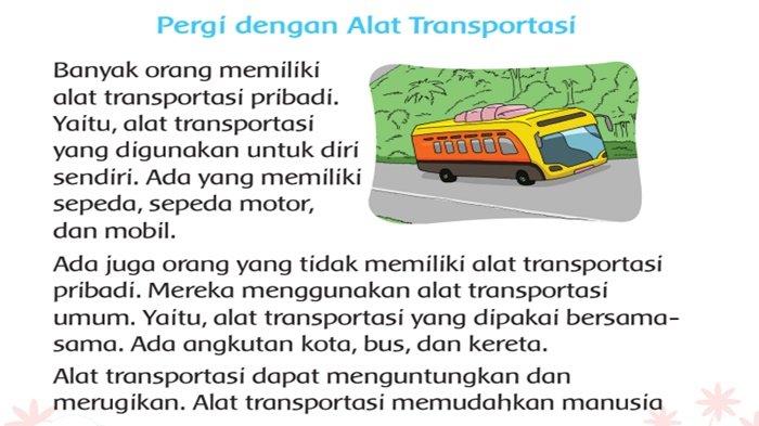 Kunci Jawaban Buku Tema 7 Kelas 3 SD/MI Halaman 199 200 201: Pergi dengan Alat Transportasi