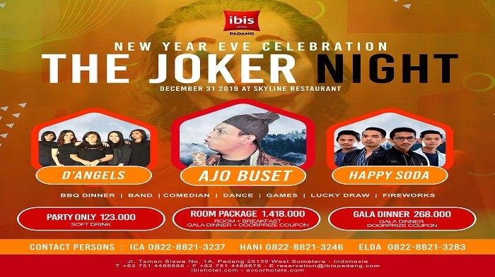 H-1 Tahun Baru 2020, Ibis Hotel Padang Hadirkan Ajo Buset dan Super Duper Joker Doorprize