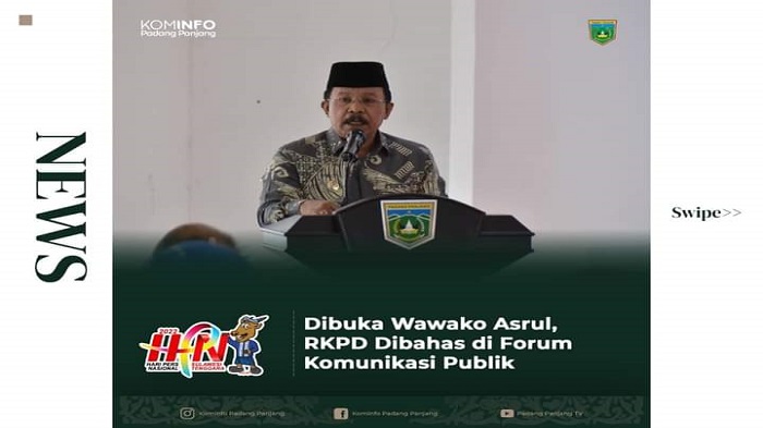 Dibuka Wawako Padang Panjang Asrul, RKPD Dibahas di Forum Komunikasi Publik