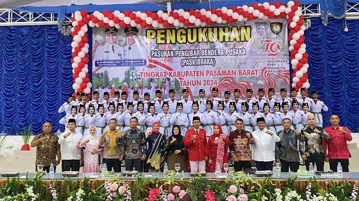 45 Paskibraka Pasaman Barat Dikukuhkan, Siap Bertugas di HUT RI ke-79 pada 17 Agustus