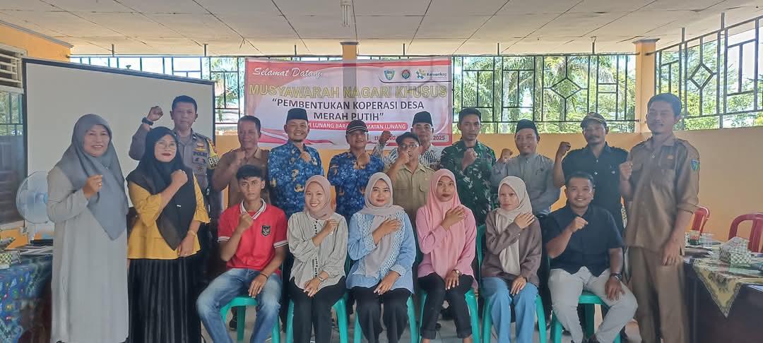 Koperasi Merah Putih Dibentuk di Lunang Barat Pesisir Selatan, Dorong Ekonomi Warga