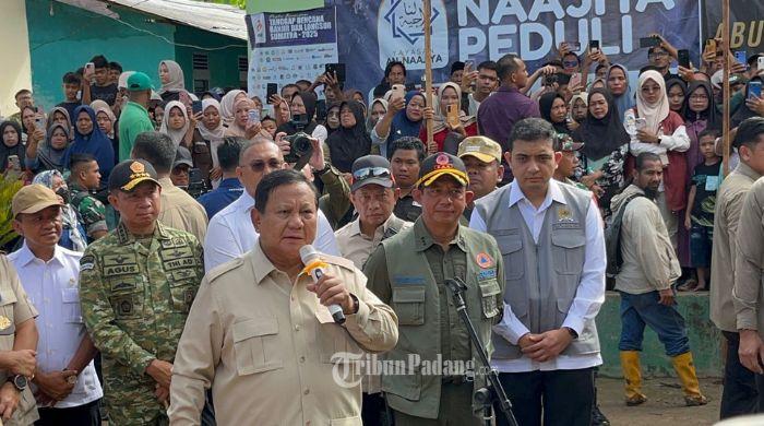 Sebulan Usai Huntara, Prabowo Minta Huntap Agam Segera Dibangun untuk Korban Galodo