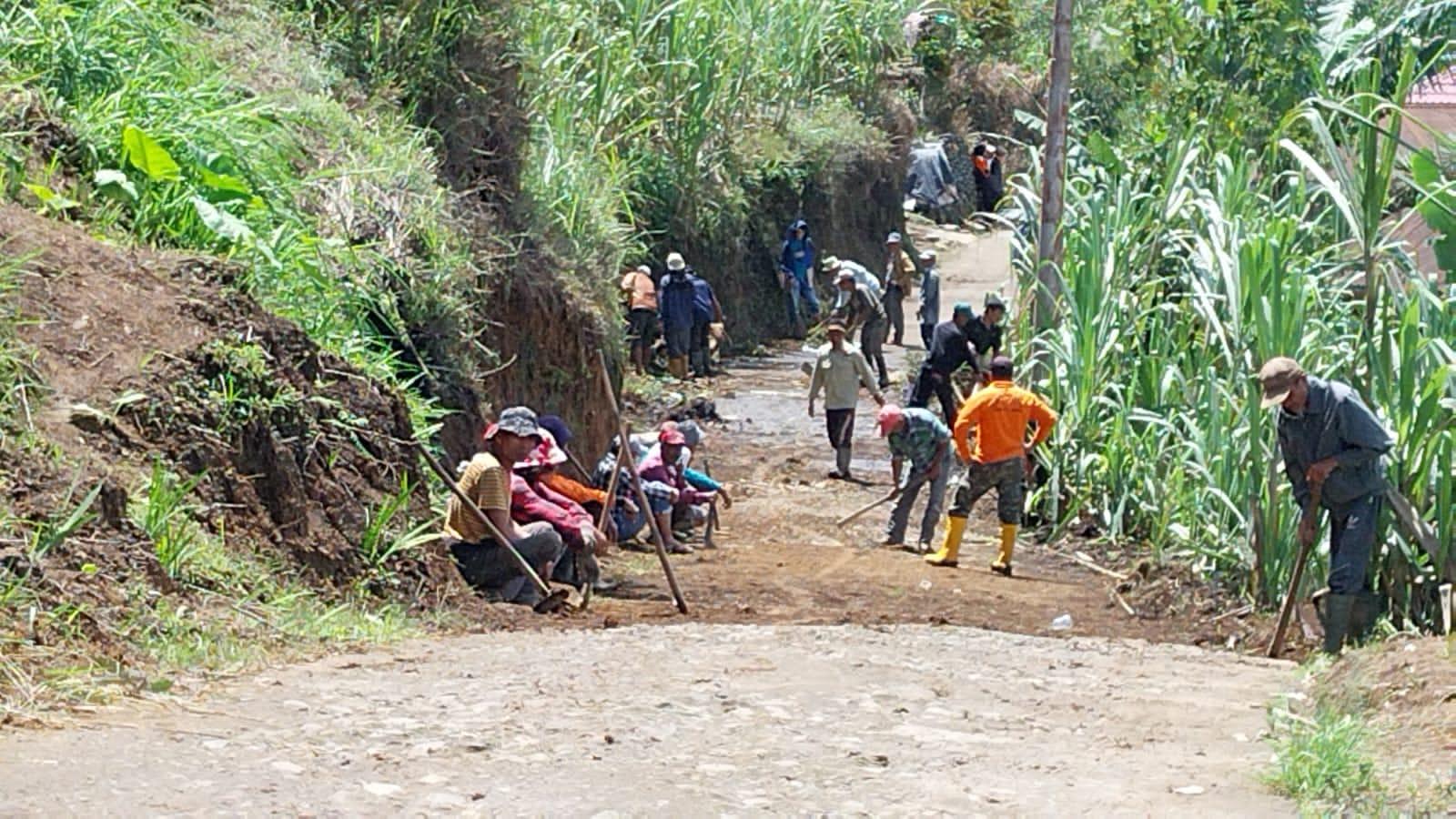 Antisipasi Dampak Erupsi Gunung Marapi, Jalan Jorong Cumantiang Agam Diperlebar untuk Evakuasi