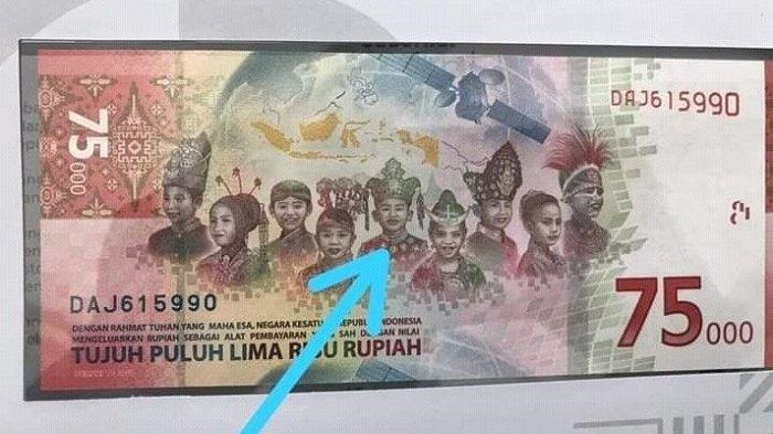 Benarkah Ada Gambar Orang Berpakaian Adat Cina di Uang Pecahan Rp 75 Ribu? Ini Faktanya