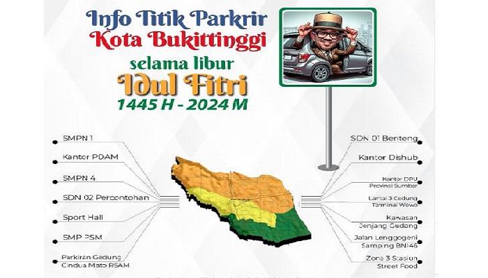 Daftar 14 Lokasi Parkir Resmi Khusus di Bukittinggi untuk Wisatawan saat Libur Lebaran