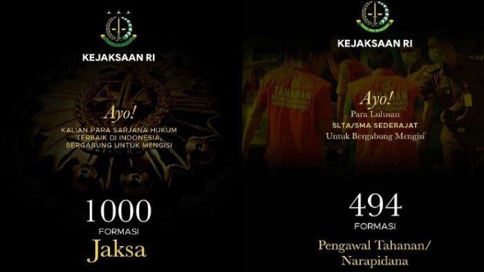 Sebanyak 17 Formasi Sudah Diumumkan Kejaksaan RI Dalam Pengadaan CPNS 2021, Cek Daftar Formasi