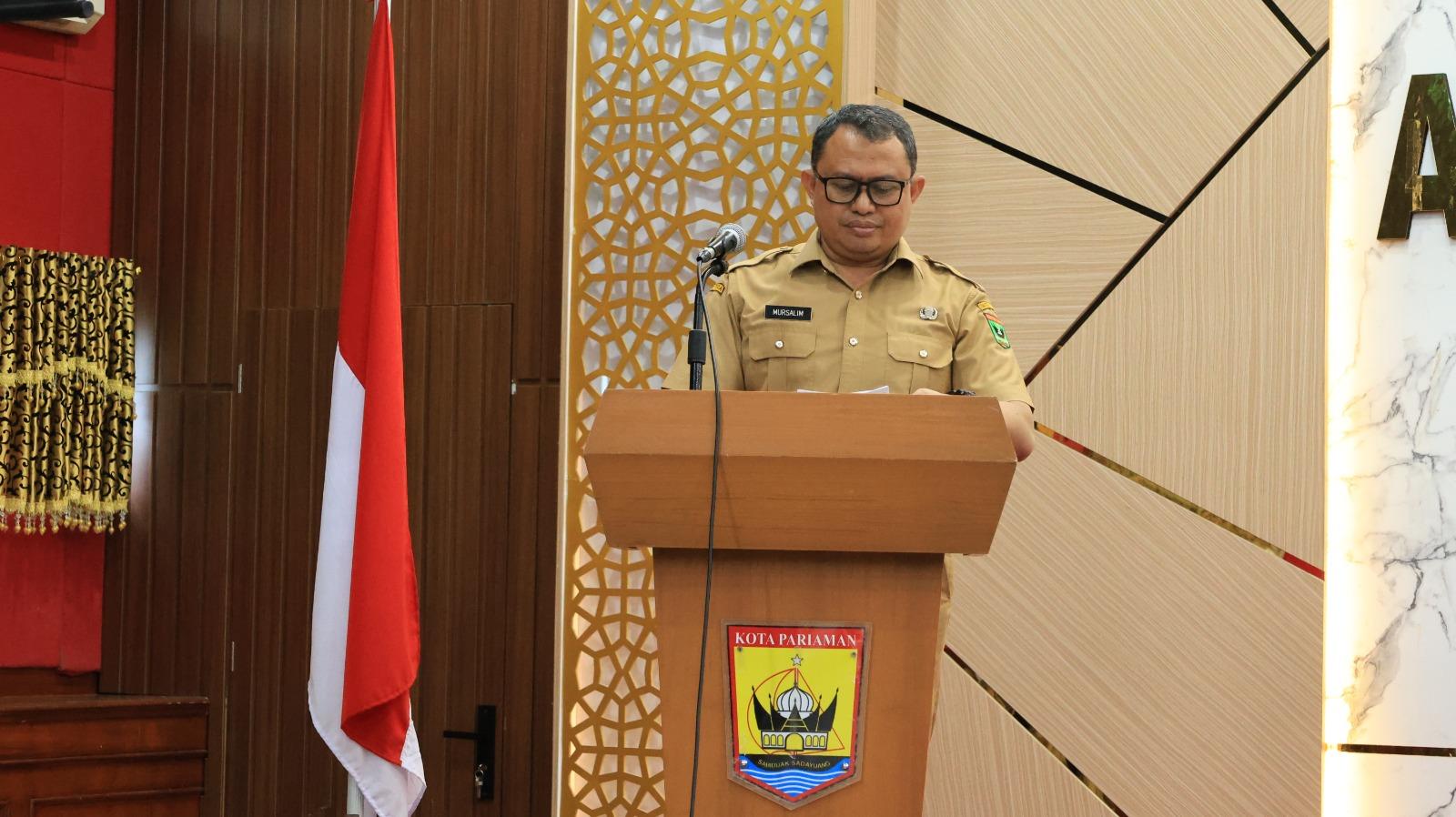 Pj Sekda Kota Pariaman, Mursalim Resmikan Kegiatan FKP Layanan KIPANG Tahun 2024
