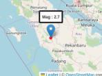 Gempa Magnitudo 2,7 Guncang Rao Pasaman pada Kedalaman 10 Kilometer