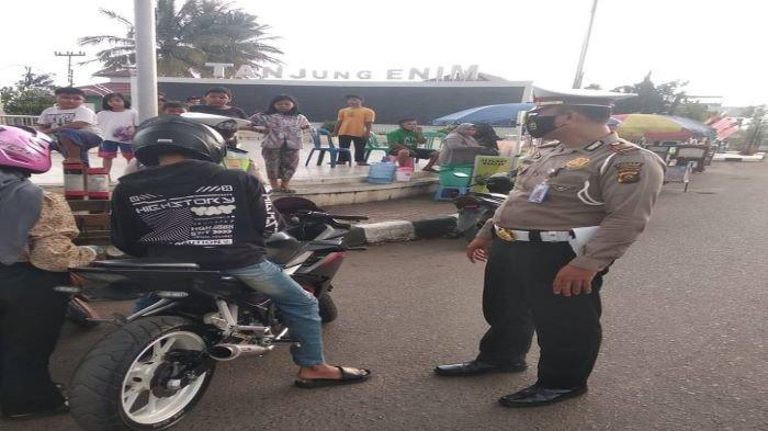 Puluhan Sepeda Motor Berknalpot Racing Ditilang, Terjaring Razia Polres Muaraenim