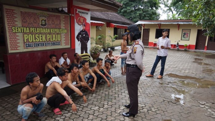 13 Warga Diduga Preman Pemalak di Wilayah Hukum Polsek Plaju Diamankan