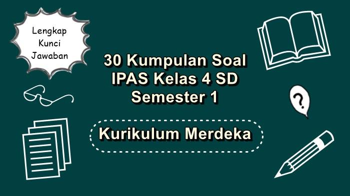 30 Kumpulan Soal IPAS Kelas 4 SD Semester 1 Kurikulum Merdeka Lengkap dengan Kunci Jawaban