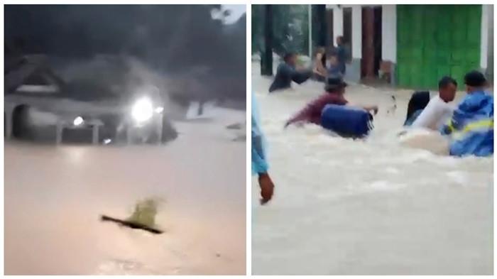 banjir di Desa Nusa Jaya, Kecamatan Belitang III, Kabupaten OKU Timur, Kamis (8/1/2026).