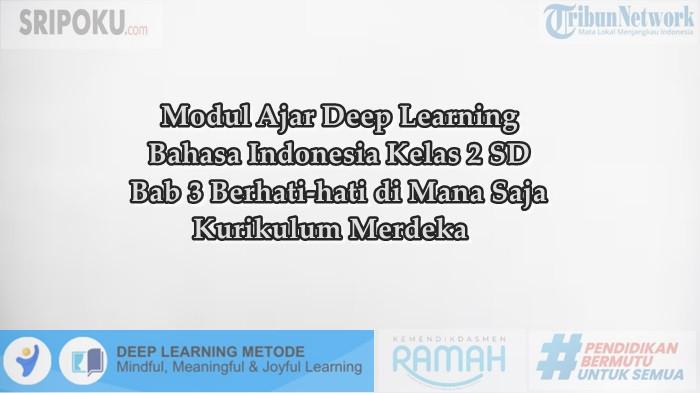 Modul Ajar Deep Learning Bahasa Indonesia Kelas 2 SD Materi Bab 3 Berhati-hati di Mana Saja