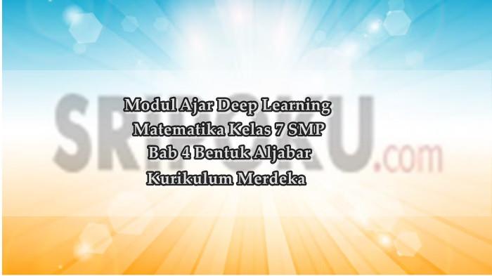 Contoh Modul Ajar Deep Learning Matematika Kelas 7 SMP Bab 4 Bentuk Aljabar