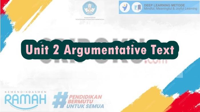 CONTOH Modul Ajar Deep Learning Bahasa Inggris Kelas 12 SMA, Unit 2 Argumentative Text