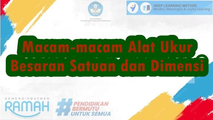 Contoh Modul Ajar Deep Learning IPA Kelas 10 SMA Macam-macam Alat Ukur, Besaran, Satuan dan Dimensi