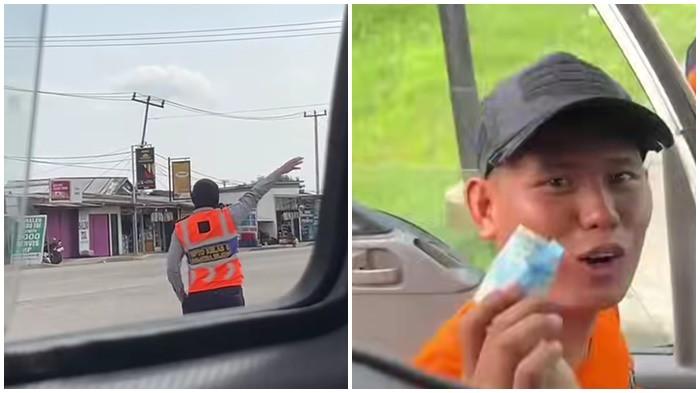 DUGAAN PUNGLI — Kendaraan relawan pembawa bantuan kemanusiaan diduga dimintai uang oleh petugas saat melintas di Terminal Karya Jaya Palembang