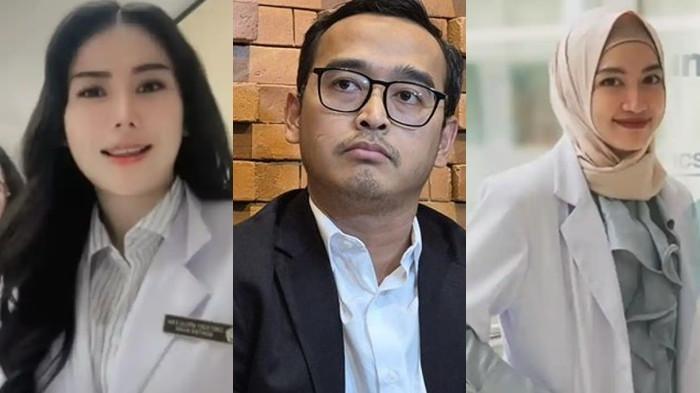 KLARIFIKASI SUAMI MAISSY - dr. Riky Febriansyah bersama kuasa hukumnya saat menggelar konferensi pers di kawasan Mampang, Jakarta Selatan, Senin (16/3/2026). Ia membantah terkait tudingan predator koas.