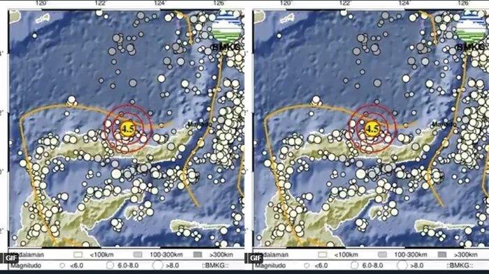 Informasi Gempa Hari ini Minggu 26 Februari, Magnitudo 4.5 di Boroko, Bolmut, Sulawesi Utara
