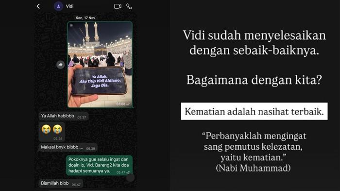 ILUSTRASI Habib Ja'far membagikan chat terakhir dengan Vidi Aldiano di media sosial Instagram.