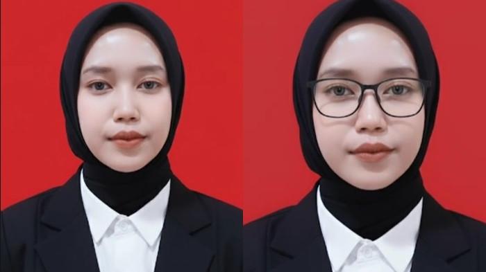 Hasil AI Gemini mengubah foto formal pas foto dengan latar berwarna merah