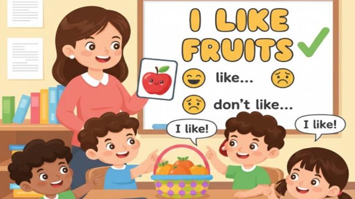 Modul Ajar Bahasa Inggris Kelas 1: Vocabulary Buah-buahan/Fruits Kurikulum Merdeka