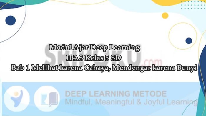 Modul Ajar Deep Learning IPAS Kelas 5 SD Bab 1 Melihat karena Cahaya, Mendengar karena Bunyi