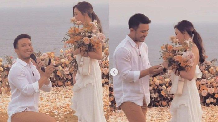Momen Romantis Jessica Mila Dilamar Yakup Hasibuan, Diiringi Penyanyi Tulus di Pinggir Pantai: Yes!