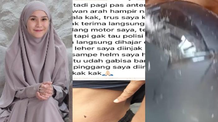 DIHAJAR NGAKU OKNUM - Kolase tangkapan layar Instagram. KRONOLOGI Asisten Zaskia Adya Mecca Dihajar Oknum Ngaku Anggota di Jalan