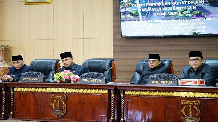DPRD Gelar Paripurna Penyampaian LKPJ Bupati Muba Tahun 2022
