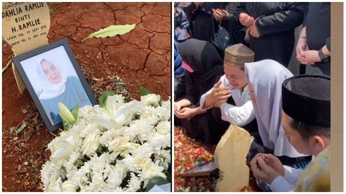 Datangi Makam Mama Dahlia yang Masih Basah, Kiki Farrel Janji Lakukan Ini: Jangan Ikut Nangis ya Mah