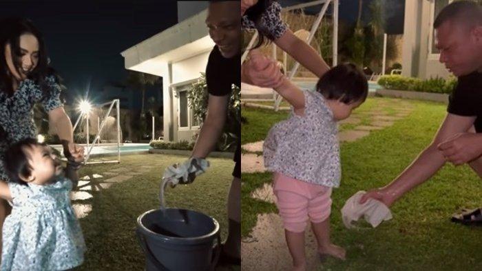 Krisdayanti & Raul Lemos Adakan Tradisi Pukul Lele ke Ameena, Aurel Senang Papa Sambungnya Perhatian