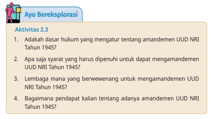 Kunci Jawaban Pendidikan Pancasila Kelas 11 SMA Halaman 46 Kurikulum Merdeka, Ayo Bereksplorasi