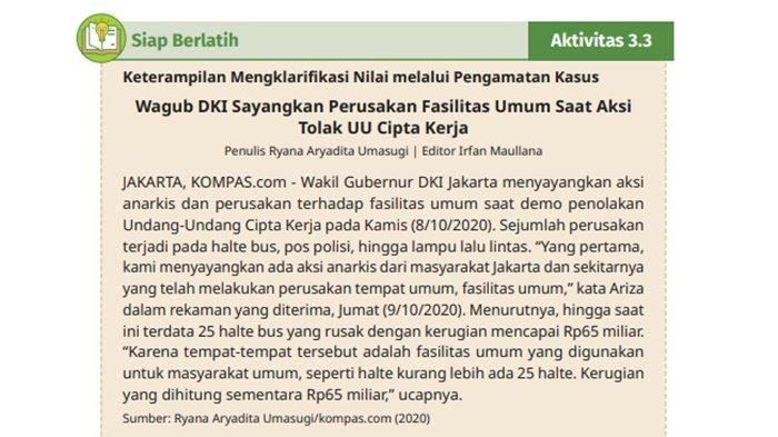 Kunci Jawaban Pendidikan Pancasila Kelas 12 SMA Halaman 78 Kurikulum Merdeka, Soal Siap Berlatih 3.3