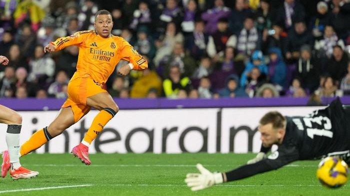 Hasil Real Valladolid vs Real Madrid, Kylian Mbbape Hatrrick El Real Berjaya di Puncak Klasemen