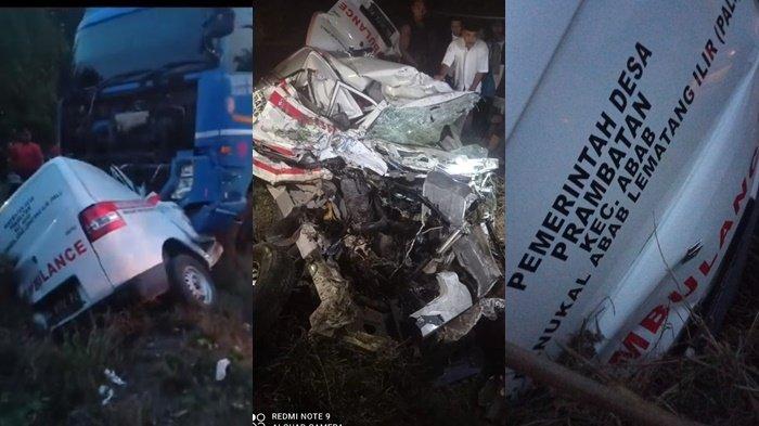 Update Mobil Ambulance Bawa Jenazah Tabrakan dengan Truk Tangki, Dikabarkan 4 Orang Tewas