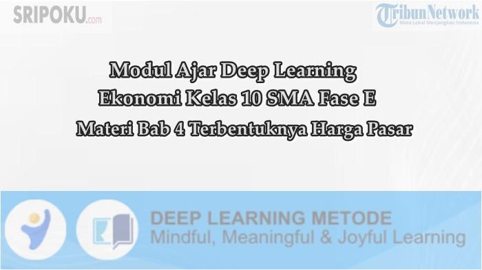 Modul Ajar Deep Learning Ekonomi Kelas 10 SMA Bab 4 Terbentuknya Harga Pasar