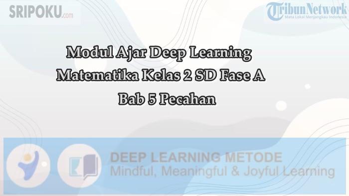 Contoh Modul Ajar Deep Learning Matematika Kelas 2 SD Materi Bab 5 Pecahan