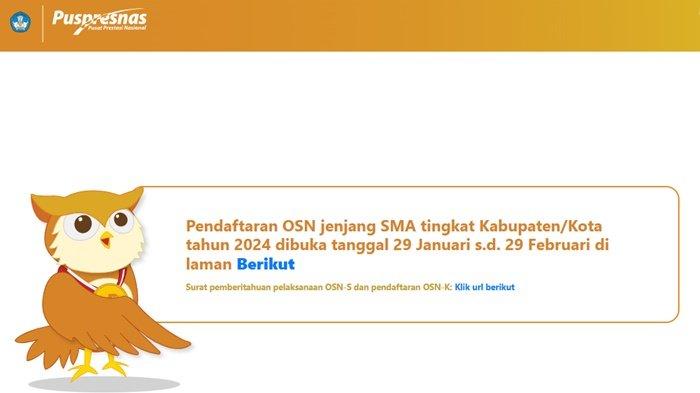 Panduan dan Cara Daftar OSN SMA 2024 Hingga Jadwal Pelaksanaannya, Ditutup Tanggal 29 Februari 2024