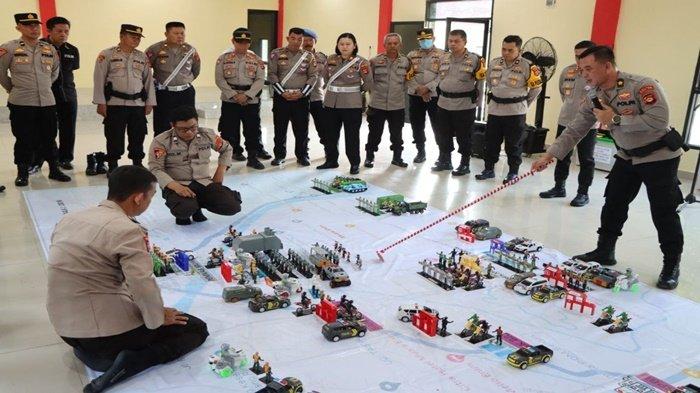Jelang Pilkada Muara Enim 2024, Polres Muara Enim Gelar Tactical Floor Game