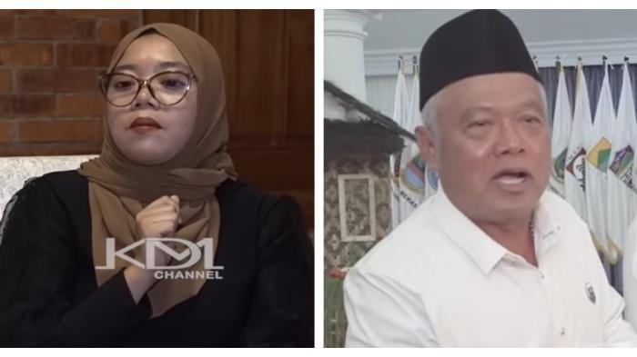 SAHARA VS YAI MIM - Kolase foto Nurul Sahara saat berbincang dengan Dedi Mulyadi di YouTube Kang Dedi Mulyadi Channel dan foto eks Dosen UIN Malang, Imam Muslimim atau Yai Mim.