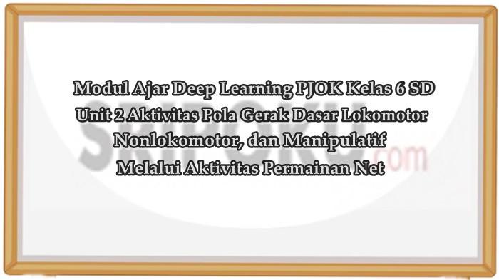 Modul Ajar Deep Learning PJOK Kelas 6 SD Unit 2 Melalui Aktivitas Permainan Net