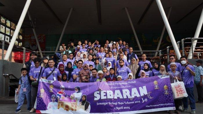 Pekerja Muda Pertamina Ukir Senyum Anak Yatim di Palembang dengan Ajak Belanja Baju Lebaran