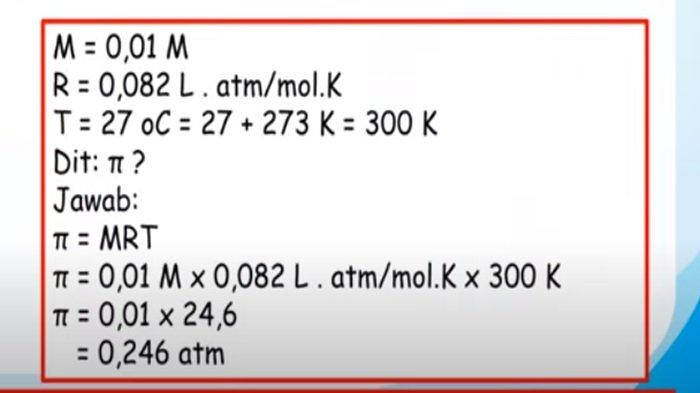 Latihan Soal & Pembahasan Kunci Jawaban Kimia Kelas 12 SMA/MA, Soal Fenomena Sifat Koligatif Larutan